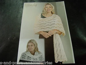 Wendy Ladies Shoulder Warmer and Wrap Celeste DK Yarn Knitting Pattern 5919 - Picture 1 of 1