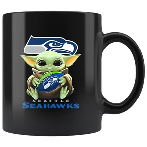 Taza de café Seattle SEAHAWKS Baby Yoda Star Wars linda Yoda SEAHAWKS divertida Yoda - Imagen 1 de 4