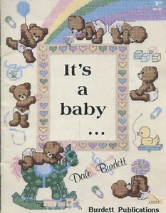It's A Baby Kreuzstichmuster Broschüre Dale Burdett 1984 - Bild 1 von 7