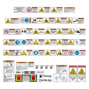 Mini Excavator Safety Decals Stickers Takeuchi CAT Bobcat Komatsu Kubota Yanmar - Picture 1 of 1