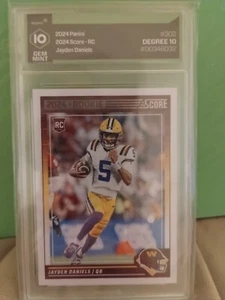 2024 Score - Rookie #302 Jayden Daniels (RC) Graded DEGREE 10 - Picture 1 of 3