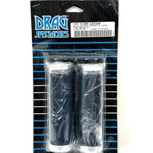 SUNDANCE GRIPS BLUE LEATHER CHROME END CAPS FOR 82-95 GL U Of M DRAG SPECIALTIES - Bild 1 von 9