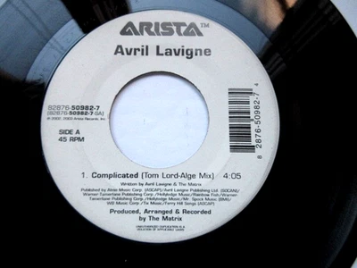 AVRIL LAVIGNE "Complicated *Matrix Mix)"  - VG+ 45 RECORD - Image 1 of 4