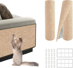 2Pack Total 78.7"x15.8" Cat Scratch Mat for Cat Couch Furniture and Wall Protect - Picture 1 of 7
