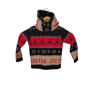 Jordan Kinder 2T Hoodie Sweatshirt Schwarz Rot Beige Jumpman Pullover / B38 - Bild 1 von 8
