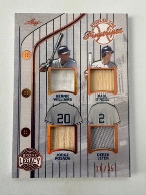 Leaf Bronx Legacy Pride of the Pinstripes Jeter/Williams/O'Neill/Posada/35 2025 Foto 1 de 2