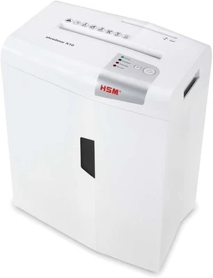 HSM shredstar X10 – Aktenvernichter P-4 Partikelschnitt, 10 Blatt, 20 L Behälter
