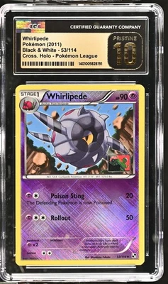2011 Pokemon Black & White Whirlipede #53/114 Reverse Holo CGC Pristine 10 - Image 1 of 2