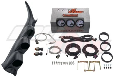 White MaxTow Boost EGT Fuel PSI Gauges + Pod for 00-06 Chevy Silverado Duramax - Image 1 of 4