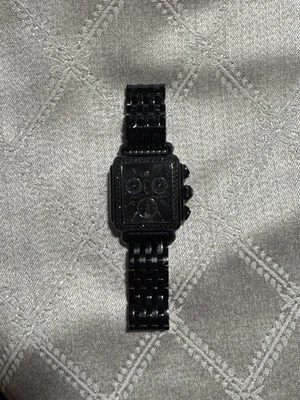 Michele Deco Diamond Noir Black Watch MW06A02E1937 + All Band Links Included!! - Image 1 of 3