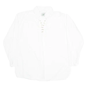 MC O'NEAL Mens Plain Shirt White Long Sleeve L - Picture 1 of 6