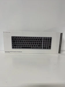 New Satechi Slim X2 Bluetooth Backlit Keyboard For Mac Black Grey Wireless FX - Picture 1 of 3