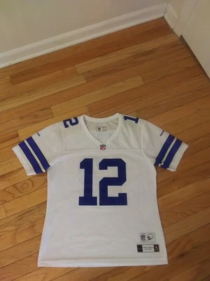 Camiseta deportiva para mujer Roger Staubach Dallas Cowboys NFL Reebok Throwback talla M Foto 1 de 4