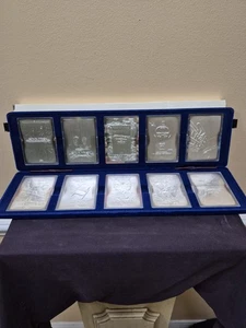 Star Trek -1992 Silver Cinema Art Set 10 Silberbarren in Vitrine - Bild 1 von 19