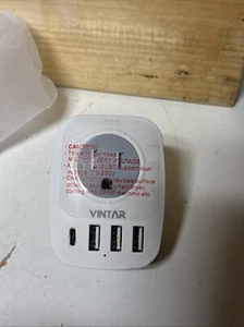 European Travel Plug Adapter 3 USB 1 C Port Model WS-09C-C3U - Picture 1 of 9