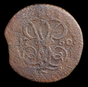 Russia Empire coins 1/2 kopek denga 1760 Elizabeth (1741-1762)Æ20mm.4,34 gr #512 - Picture 1 of 2