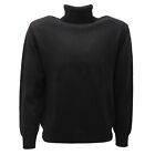 1703AF maglione bimbo boy DSQUARED2 black wool/viscose turtleneck sweater kid