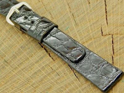 Correa de reloj vintage JB Champion cocodrilo con hebilla tono plateado 16 mm nuevo de stock sin usar Foto 1 de 4