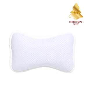 Cuscino Bagno Rete 3D Spa Cuscino Poggiatesta per Vasca Idromassaggio 2 Ventose Bianco - Foto 1 di 12