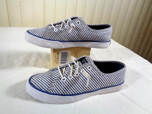 Sperry Top-Sider Women's View Seersucker Navy Sneakers STS84761 US size 7 cute - Picture 1 of 16