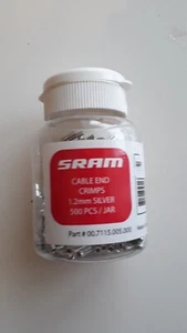 Crimpatrici terminali cavo SRAM 1,2MM ARGENTO 500PZS - Foto 1 di 1