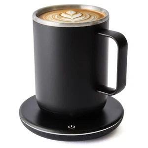 270ml Warming BLACK Mug With Smart USB Coffee Mug Tea Milk Cup Heater Pad - Picture 1 of 9