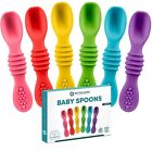 Silicone Baby Spoons for First Stage Baby and Infant Feeding Spoons Bright Co...