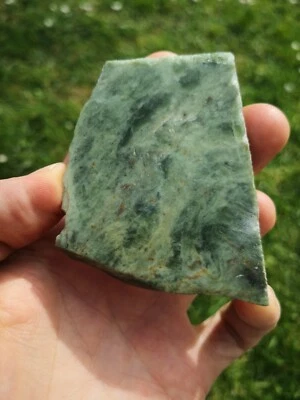 Greenstone Pounamu Nephrite Marsden Flower jade slab lapidary carving Taonga - Image 1 of 4