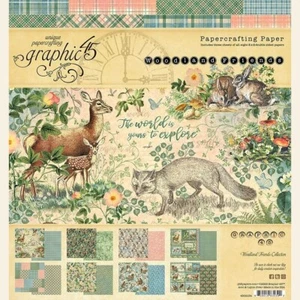 NEU Grafik 45 8" x 8" Papier Block Woodland Friends  - Bild 1 von 7