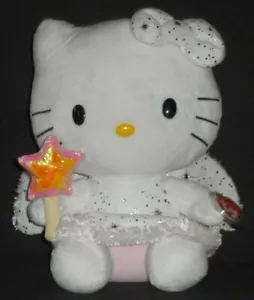 TY HELLO KITTY BLANCO GORRO ANGEL BUDDY - COMO NUEVO CON ETIQUETAS COMO NUEVO - Imagen 1 de 4