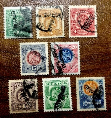 Estampillas oficiales de México O49/O63 usadas Foto 1 de 4