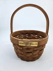 Longaberger Discovery Basket 1492-1992 No Liner 5.5" D 3.25" T Pre-owned - Picture 1 of 8