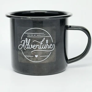 Tazza da caffè da campeggio in alluminio nero You're My Greatest Adventure - Foto 1 di 6