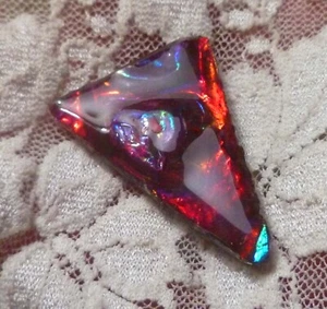 AMMOLITE Purple Blue RED GEM! Gemstone Amazing! 34x22mm - Picture 1 of 6