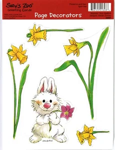 Suzy's Zoo "Bunny Daffodils" Page Decorator #83097 BULK 25 SHEETS - Imagen 1 de 1