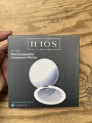 LED Compact MIrror with light and 1x and 10x magnifying mirror in 5-inch mini... - Image 1 of 4