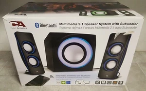 OPEN BOX Cyber-Acoustics CA-3712BT Multimedia 2.1 Speaker System w/Subwoofer  - Picture 1 of 6