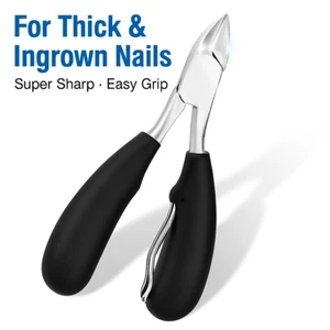 Toenail Clippers for Thick & Ingrown Nails Pedicure Cutter for Seniors Men Sharp - Picture 1 of 8