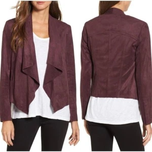 Kut From The KlothTayanita Faux Suede Jacket In Burgundy Very Soft MSRP $88.00 - Picture 1 of 5