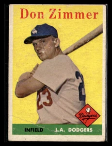 1958 Topps Baseball #77 Don Zimmer Karte - Fair #5341 - Bild 1 von 2