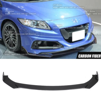 Kit de carrocería de alerón labial de barbilla para parachoques delantero Honda CR-Z CRZ 2010-2016 aspecto de carbono Foto 1 de 4