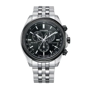 Citizen Men's Classic Perpetual Calendar Eco-Drive Silver Watch 44MM BL5566-50E - Picture 1 of 6