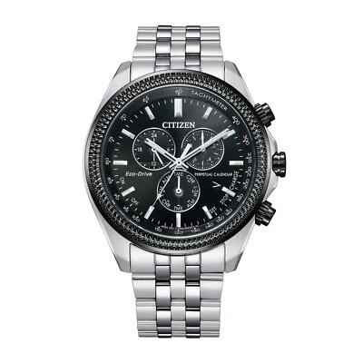 Citizen Men's Classic Perpetual Calendar Eco-Drive Silver Watch 44MM BL5566-50E - Image 1 of 4