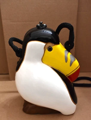 Artist SIGNED Timmy Woods Beverly Hills TOUCAN  Wood Purse Bag Handbag - Image 1 of 4