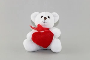 Anico Int'l, Inc Plüsch weißer Teddybär mit rotem Herz und Schleife Valentinstag - Bild 1 von 7