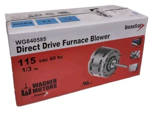 Direct Drive Furnace Blower 115vac 60hz 1/3hp 1075/3 Speed 5.5Amp Draw WG840585 - Picture 1 of 14