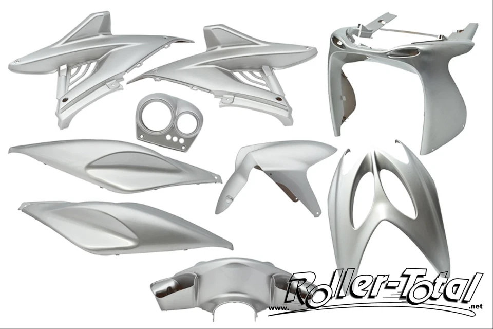 Verkleidungsset silber grau metallic 9 Teile YAMAHA Aerox MBK Nitro Bodypart Kit - Bild 1 von 1