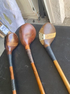 Antique & Repro Hickory Woods (3) - Driver & Fairway Woods (Sayers, Wilson & LG - Image 1 of 3
