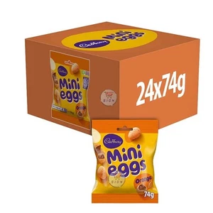 Cadbury Mini Eggs Orange Milk Chocolate Bag 74g Festive Treat Snack Stocking Fil - Picture 1 of 7