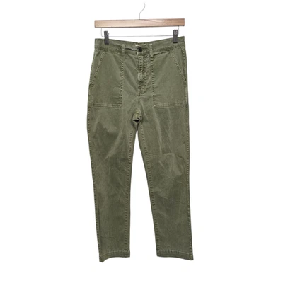 Madewell Pants Womens 28 Green High Rise Stretch Utility Pocket Cropped Casual - Image 1 of 4